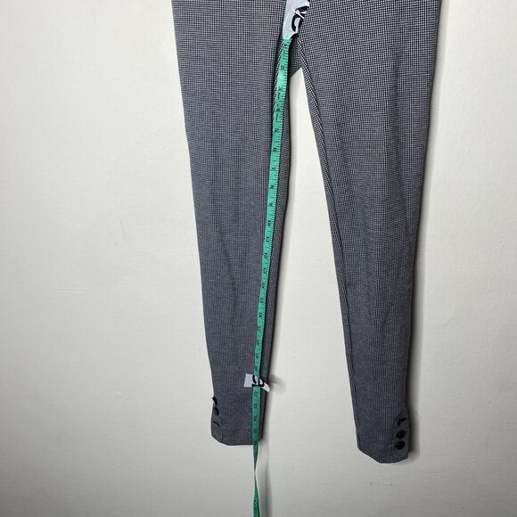 Loft Black White Gray Houndstooth Ankle Button Skinny Stretch Pant Jeggings XXS - Picture 10 of 11